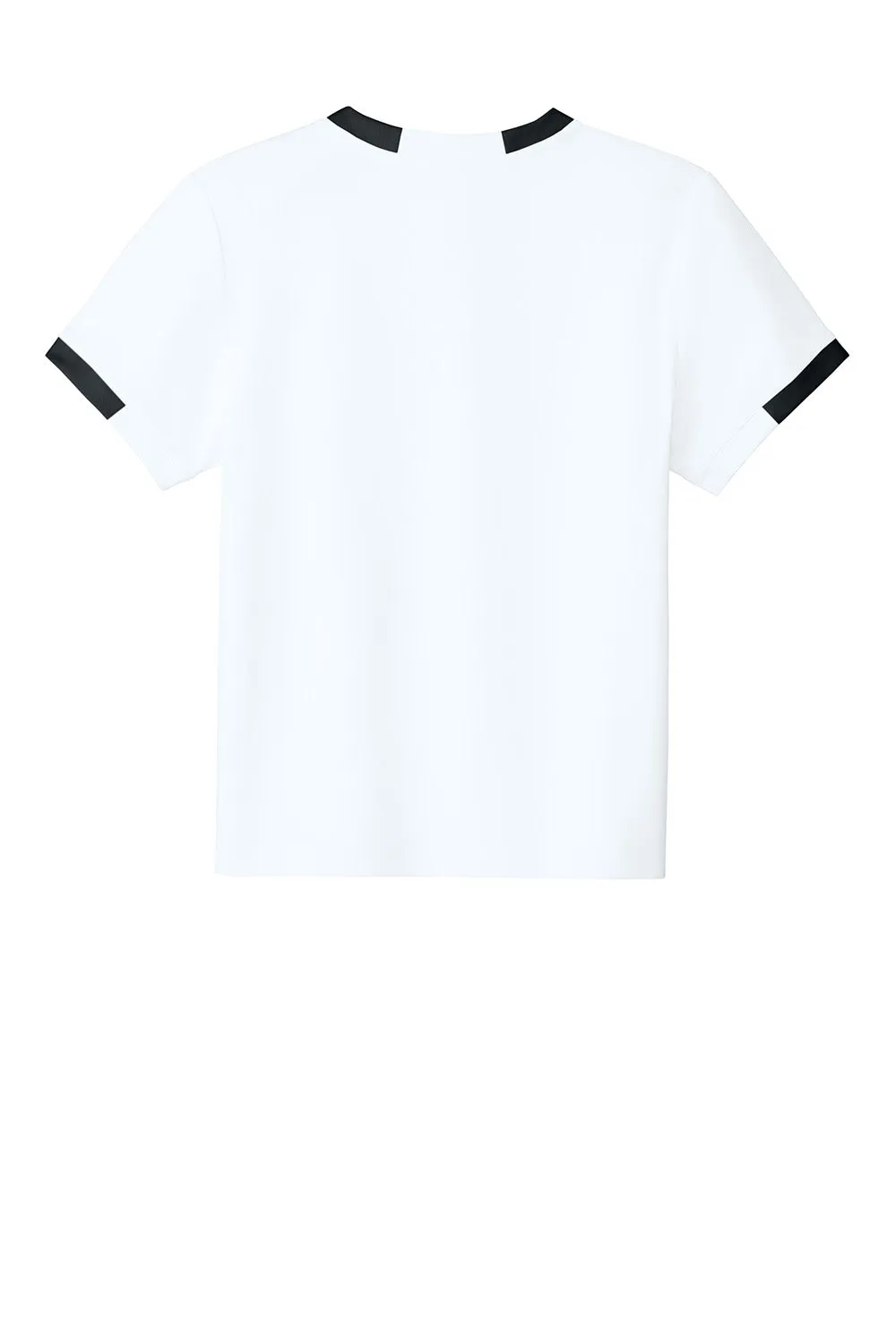 Sport-Tek Youth Club Moisture Wicking Short Sleeve Crewneck T-Shirt - White/Black
