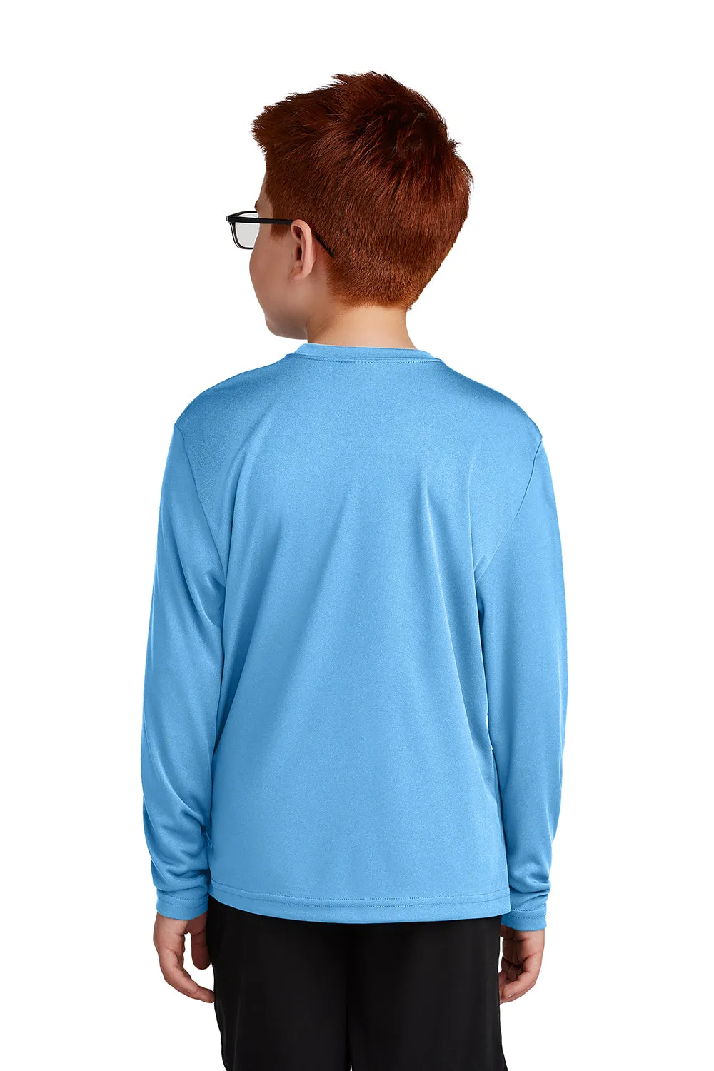 Sport-Tek Youth Competitor Moisture Wicking Long Sleeve Crewneck T-Shirt - Carolina Blue
