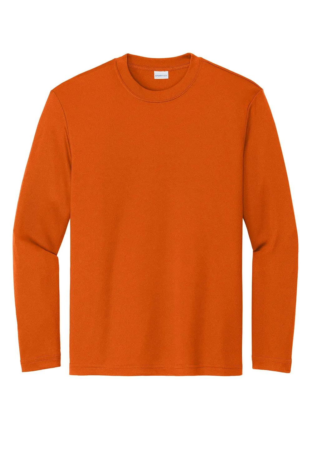 Sport-Tek Youth Competitor Moisture Wicking Long Sleeve Crewneck T-Shirt - Deep Orange - Closeout