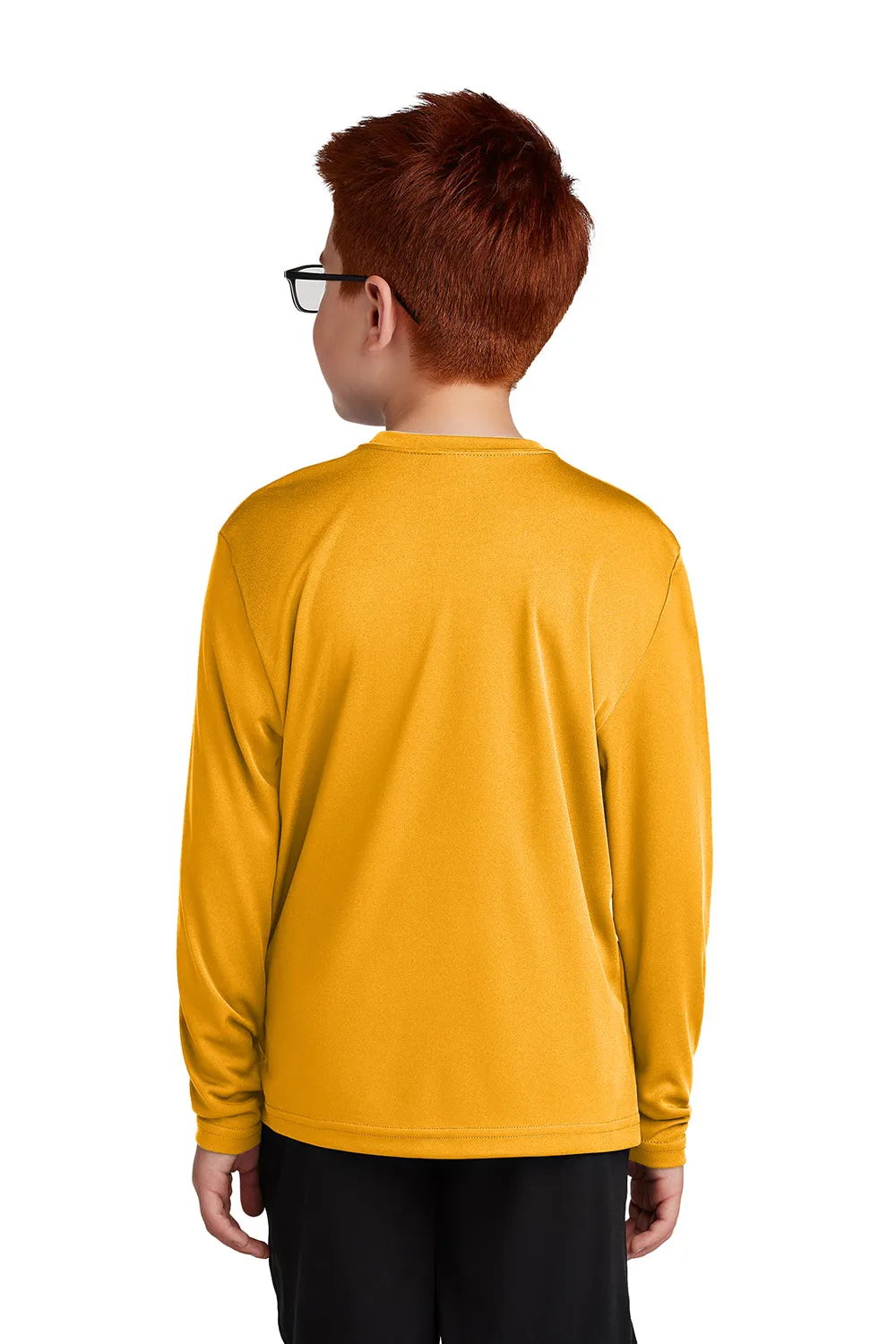 Sport-Tek Youth Competitor Moisture Wicking Long Sleeve Crewneck T-Shirt - Gold