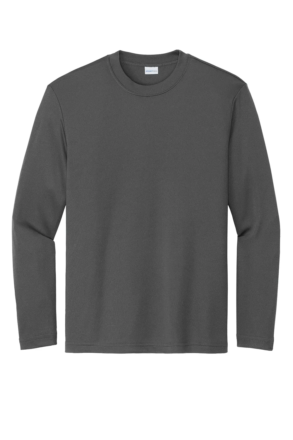 Sport-Tek Youth Competitor Moisture Wicking Long Sleeve Crewneck T-Shirt - Iron Grey