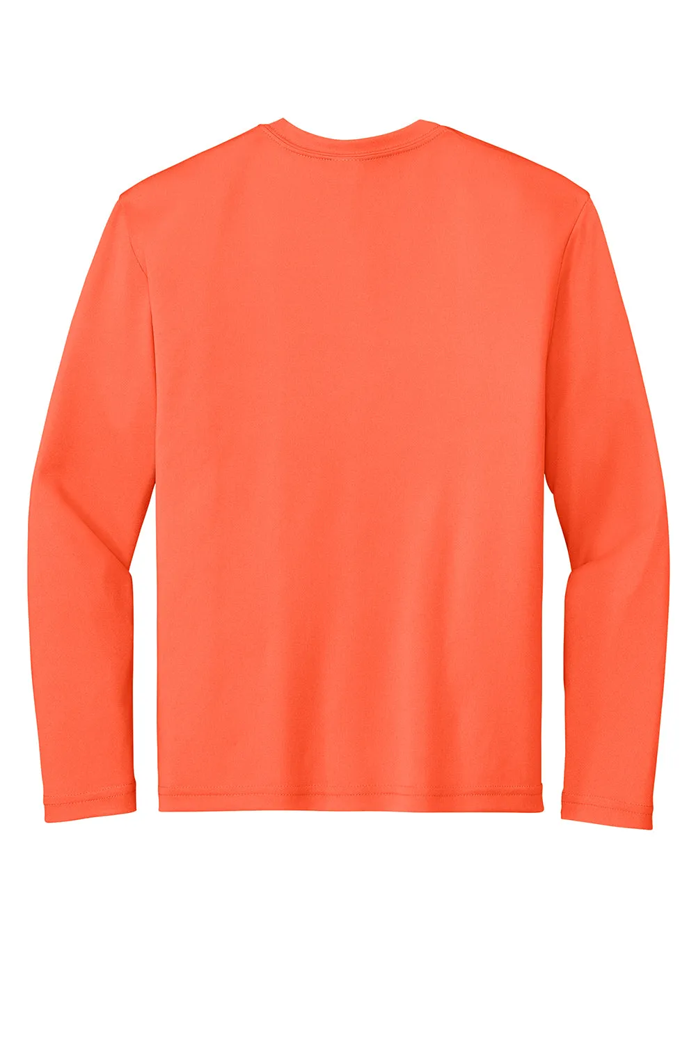 Sport-Tek Youth Competitor Moisture Wicking Long Sleeve Crewneck T-Shirt - Neon Orange
