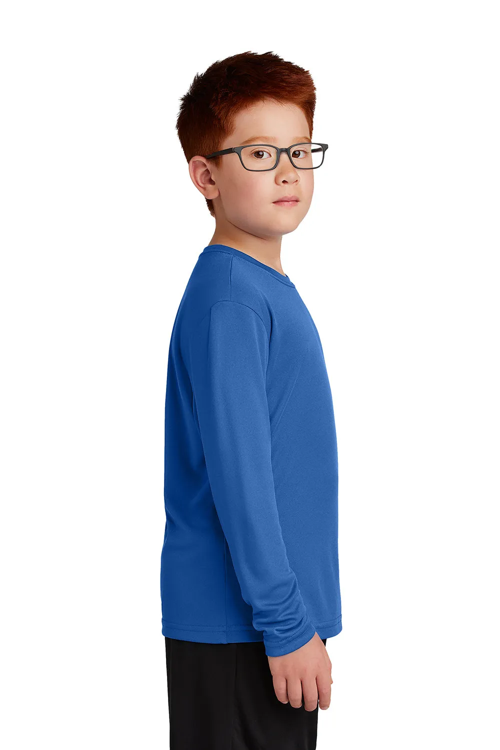 Sport-Tek Youth Competitor Moisture Wicking Long Sleeve Crewneck T-Shirt - Royal Blue