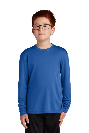 Sport-Tek Youth Competitor Moisture Wicking Long Sleeve Crewneck T-Shirt - Royal Blue