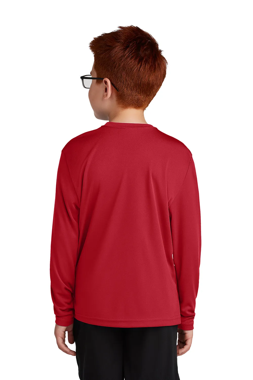 Sport-Tek Youth Competitor Moisture Wicking Long Sleeve Crewneck T-Shirt - True Red