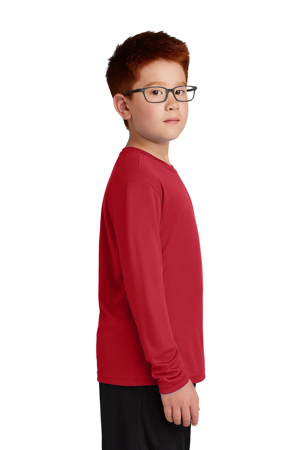 Sport-Tek Youth Competitor Moisture Wicking Long Sleeve Crewneck T-Shirt - True Red