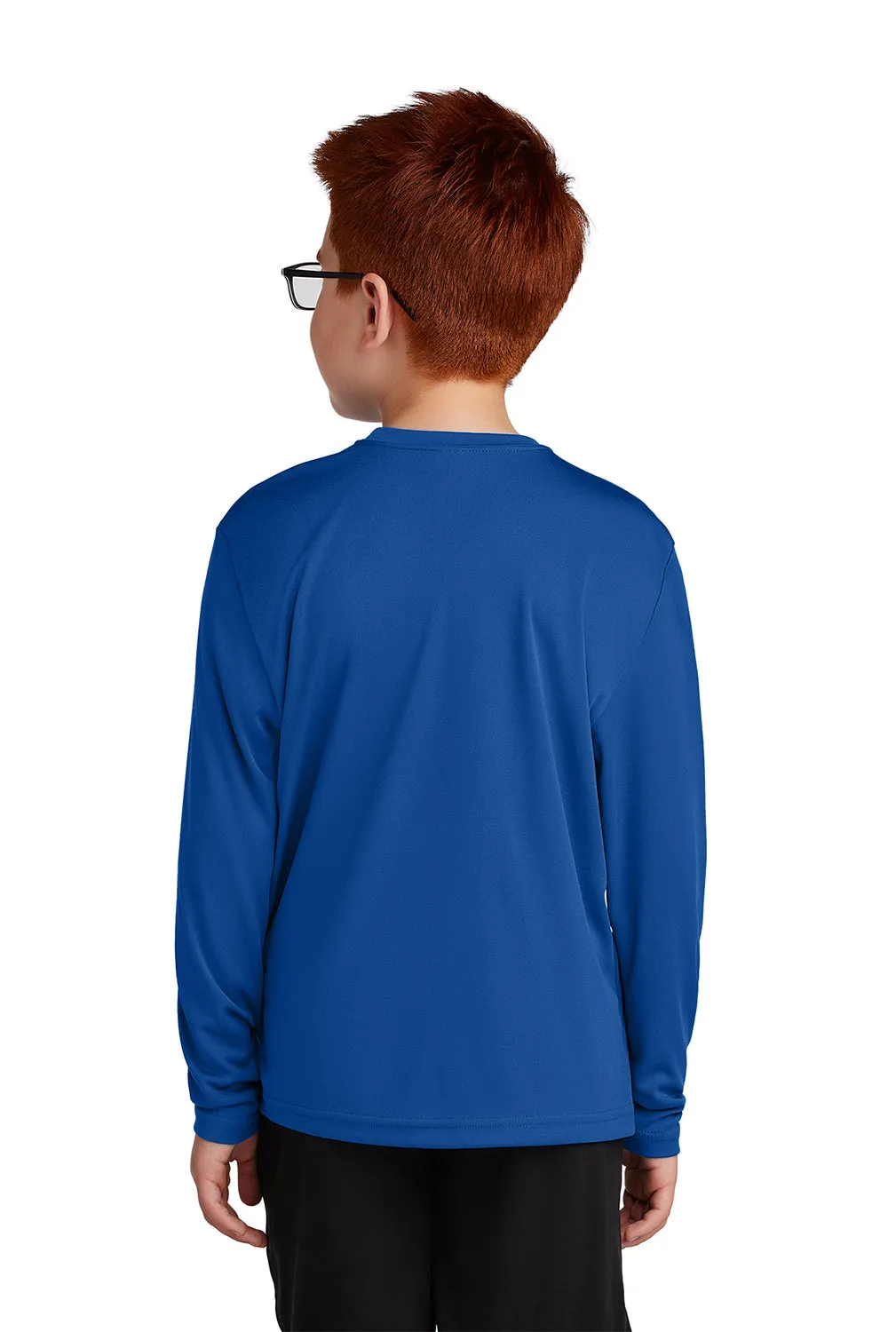 Sport-Tek Youth Competitor Moisture Wicking Long Sleeve Crewneck T-Shirt - True Royal Blue