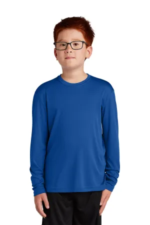 Sport-Tek Youth Competitor Moisture Wicking Long Sleeve Crewneck T-Shirt - True Royal Blue