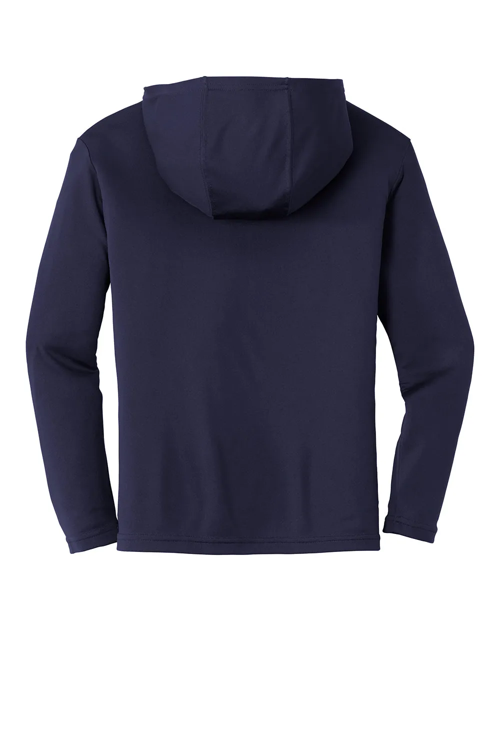 Sport-Tek Youth Competitor Moisture Wicking Long Sleeve Hooded T-Shirt Hoodie - True Navy Blue
