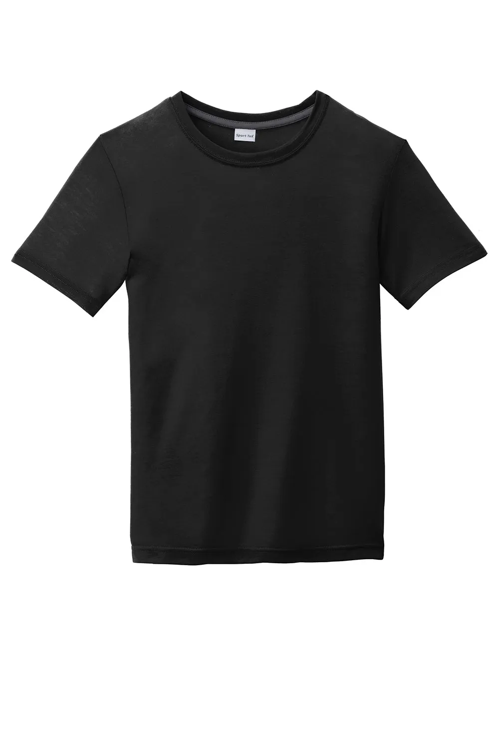 Sport-Tek Youth Competitor Moisture Wicking Short Sleeve Crewneck T-Shirt - Black - Closeout