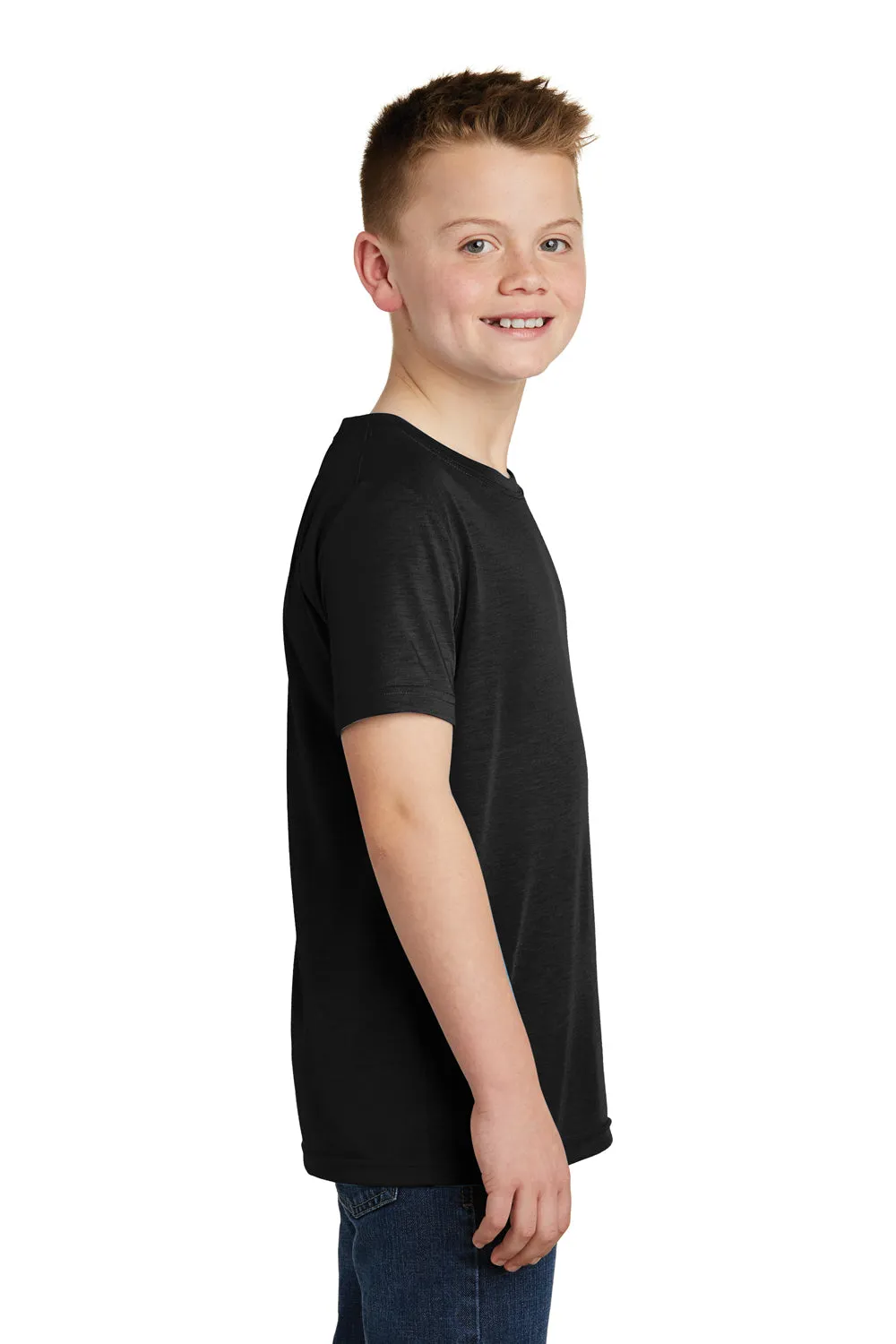Sport-Tek Youth Competitor Moisture Wicking Short Sleeve Crewneck T-Shirt - Black - Closeout