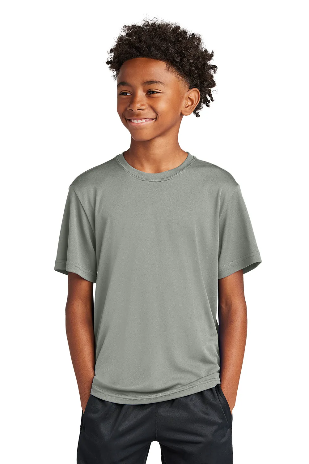 Sport-Tek Youth Competitor Moisture Wicking Short Sleeve Crewneck T-Shirt - Concrete Grey