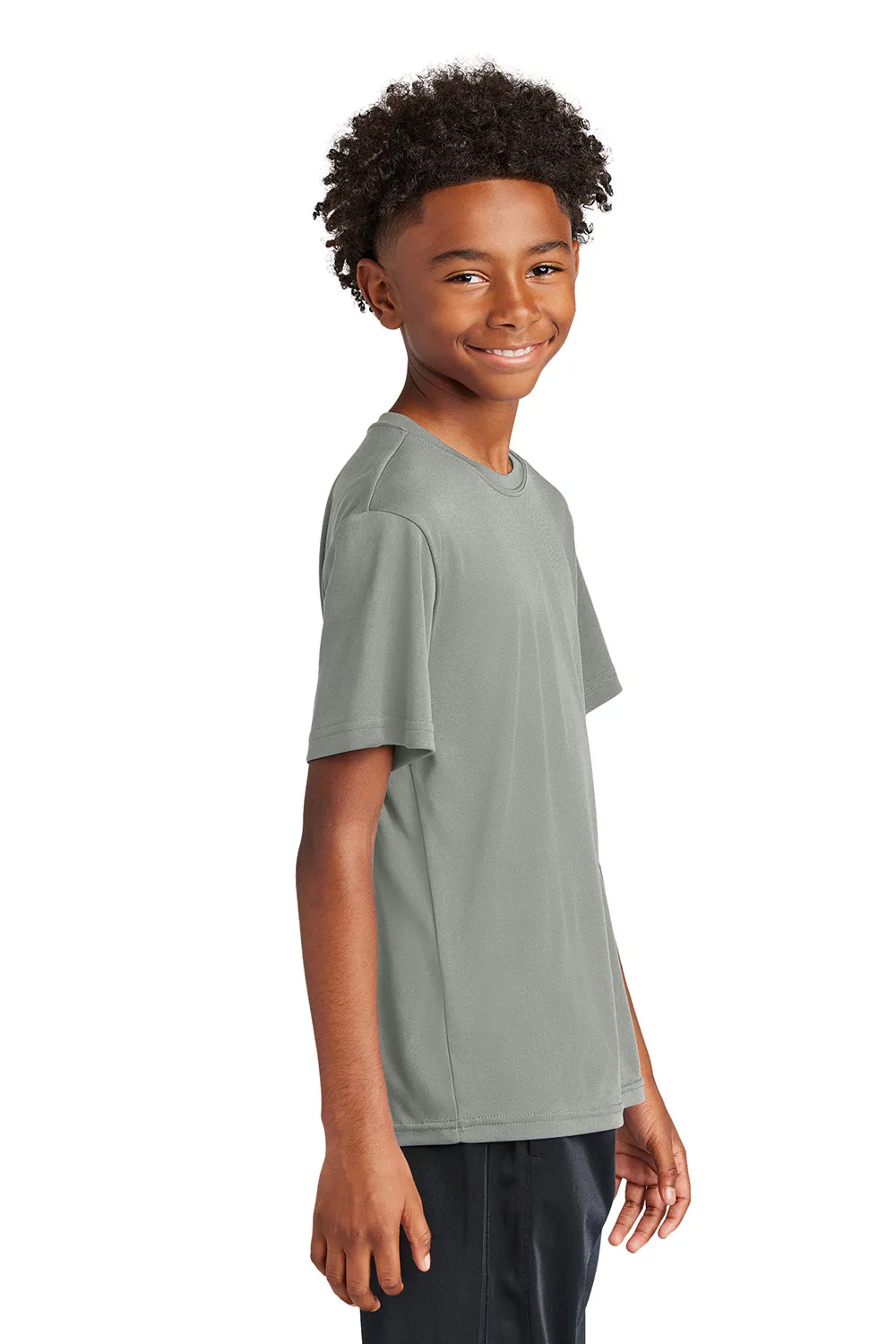 Sport-Tek Youth Competitor Moisture Wicking Short Sleeve Crewneck T-Shirt - Concrete Grey