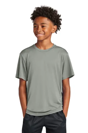 Sport-Tek Youth Competitor Moisture Wicking Short Sleeve Crewneck T-Shirt - Concrete Grey