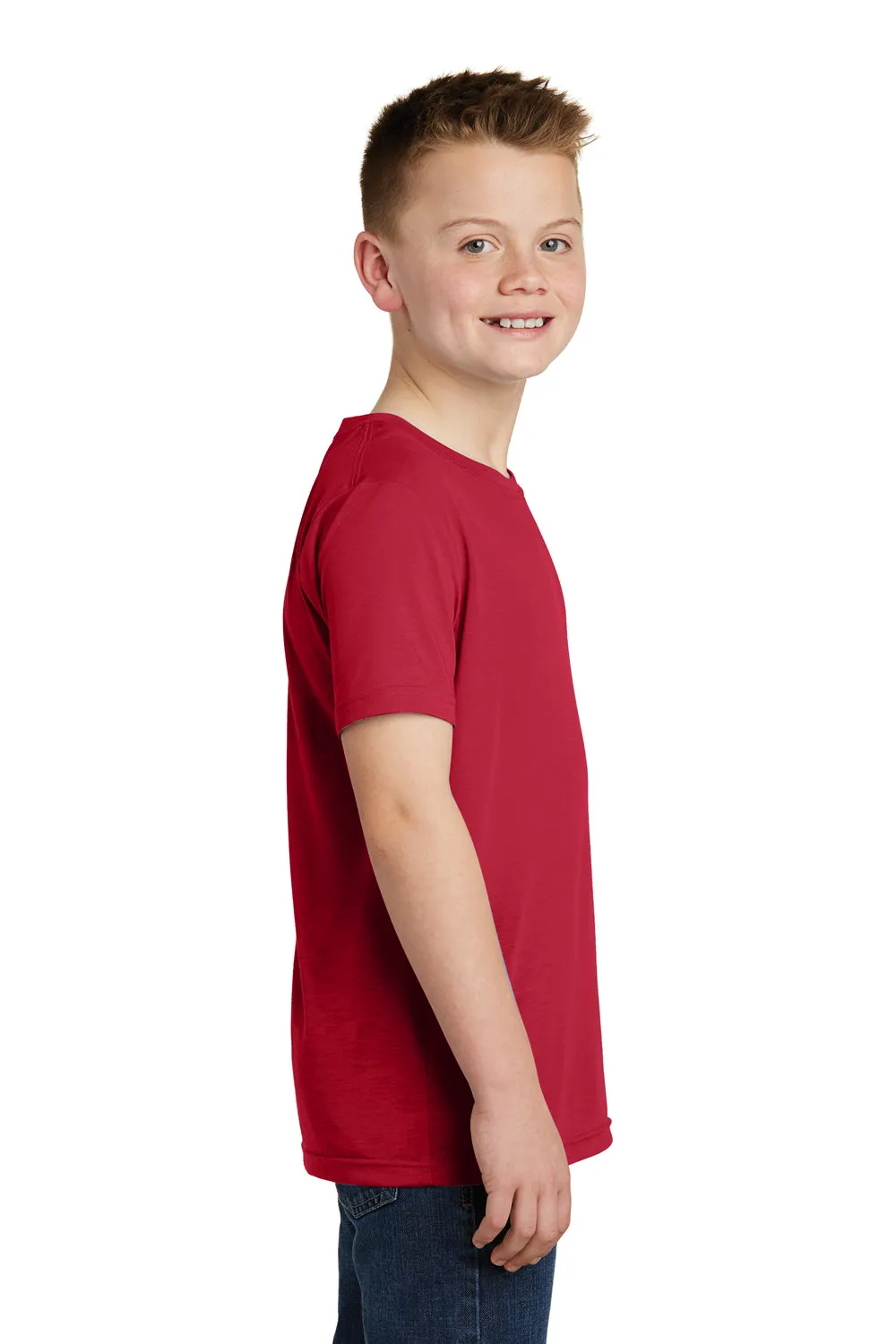Sport-Tek Youth Competitor Moisture Wicking Short Sleeve Crewneck T-Shirt - Deep Red - Closeout