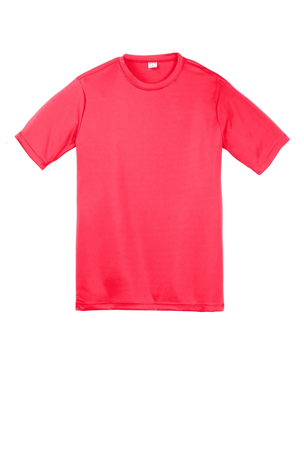 Sport-Tek Youth Competitor Moisture Wicking Short Sleeve Crewneck T-Shirt - Hot Coral Pink