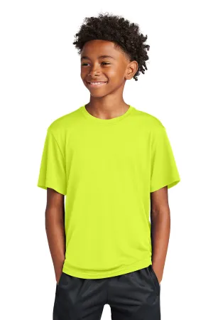 Sport-Tek Youth Competitor Moisture Wicking Short Sleeve Crewneck T-Shirt - Neon Yellow