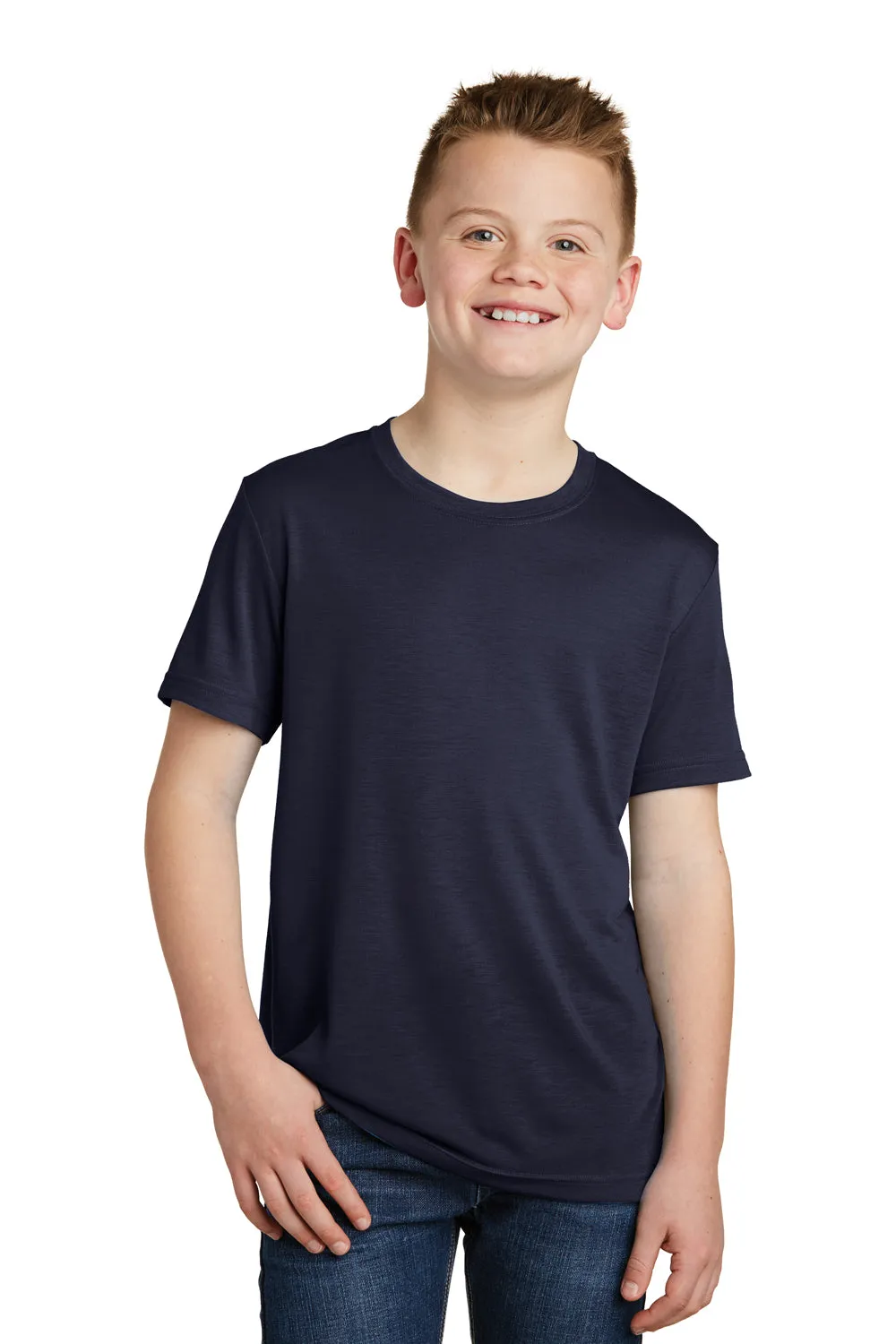 Sport-Tek Youth Competitor Moisture Wicking Short Sleeve Crewneck T-Shirt - True Navy Blue - Closeout