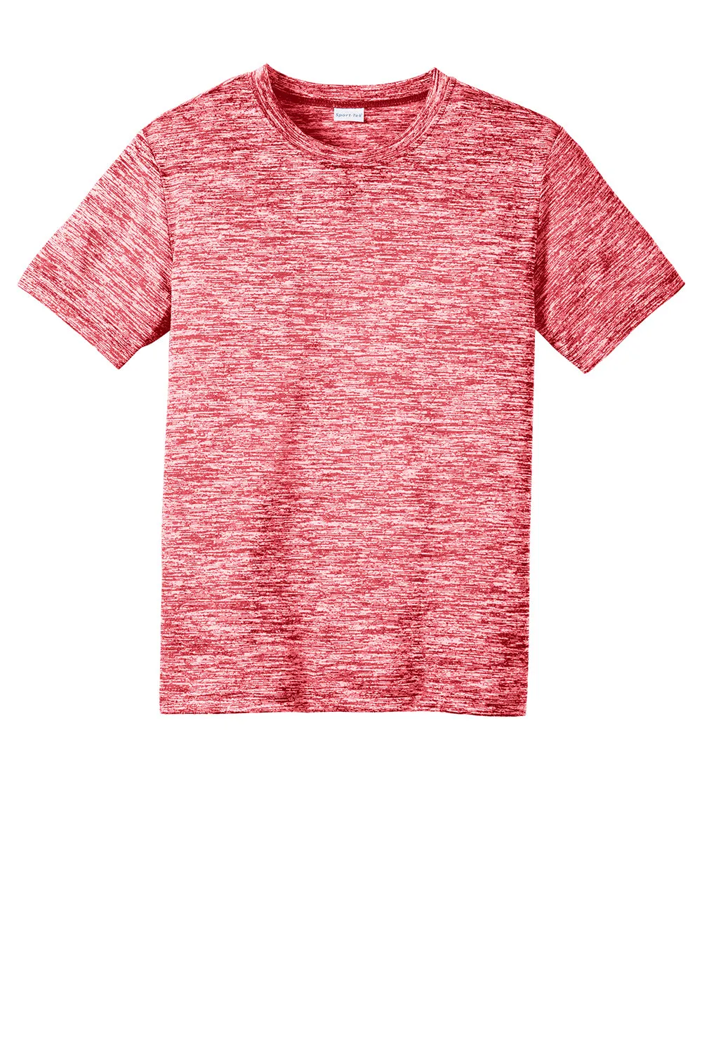 Sport-Tek Youth Electric Heather Moisture Wicking Short Sleeve Crewneck T-Shirt - Deep Red Electric - Closeout
