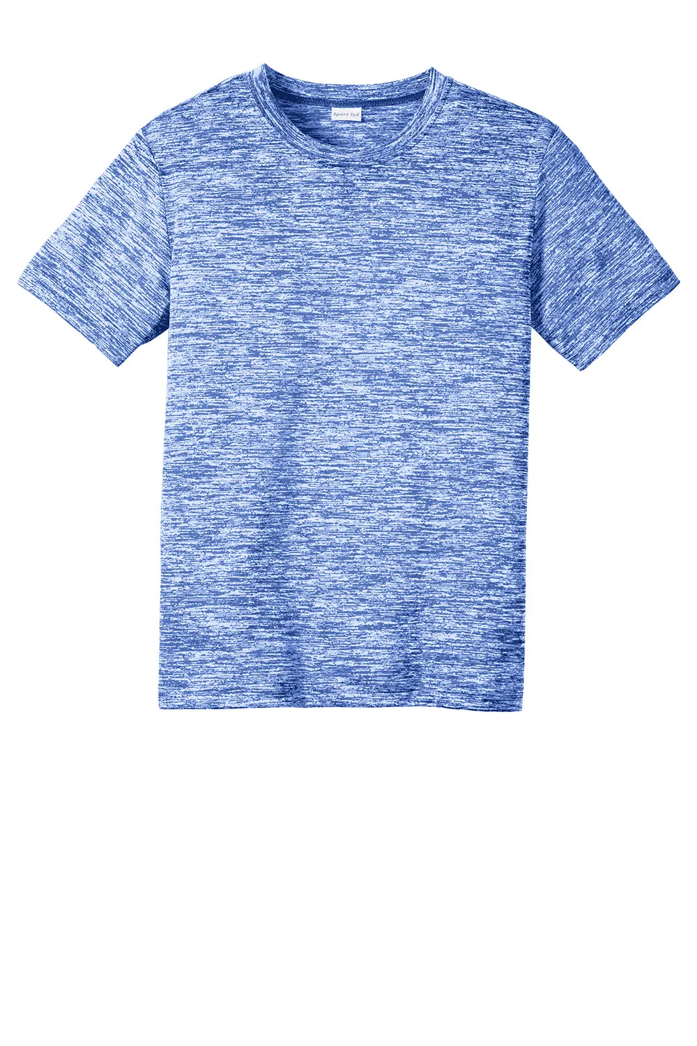 Sport-Tek Youth Electric Heather Moisture Wicking Short Sleeve Crewneck T-Shirt - True Royal Blue Electric