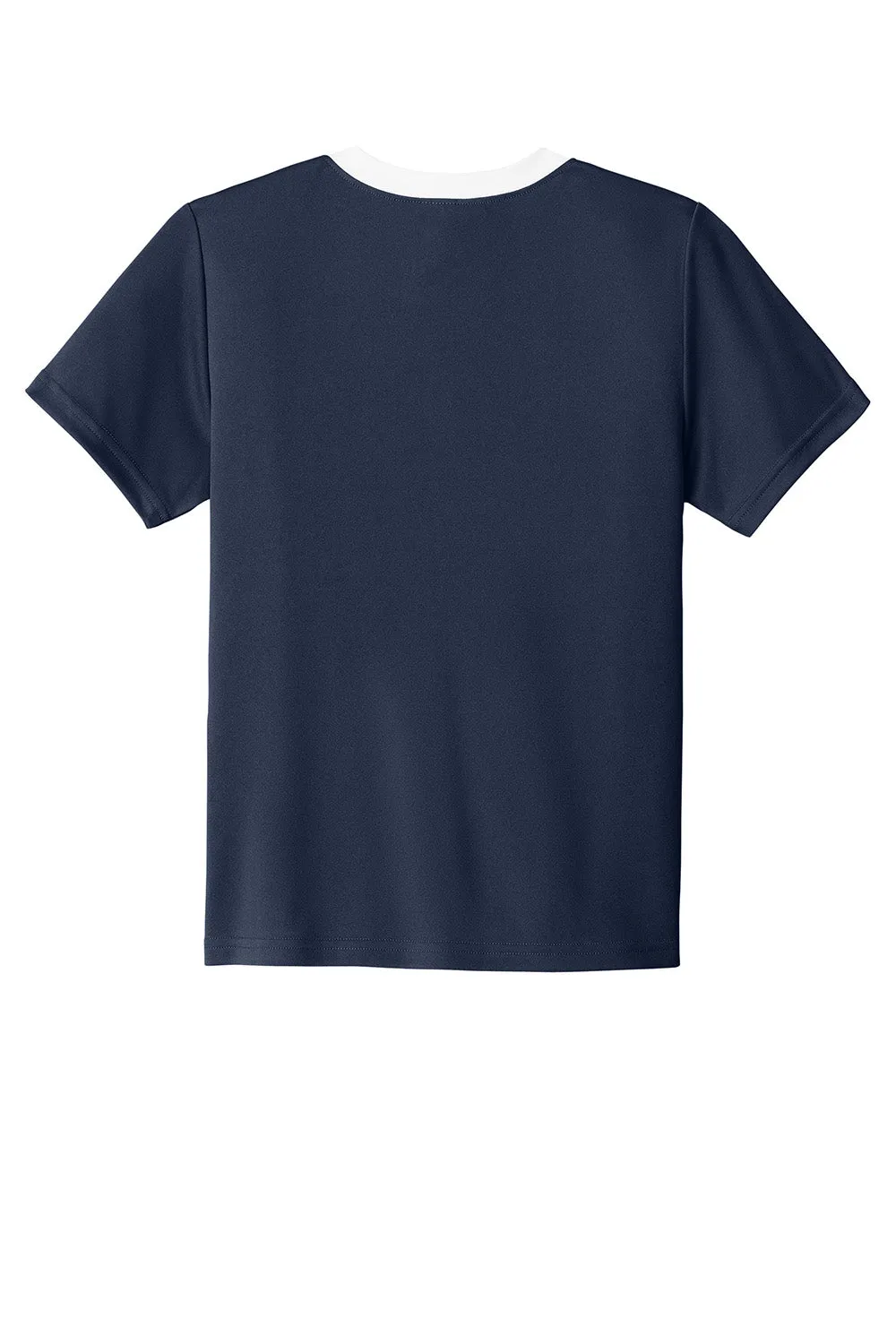 Sport-Tek Youth Moisture Wicking Competitor United Short Sleeve Crewneck T-Shirt - True Navy Blue/White
