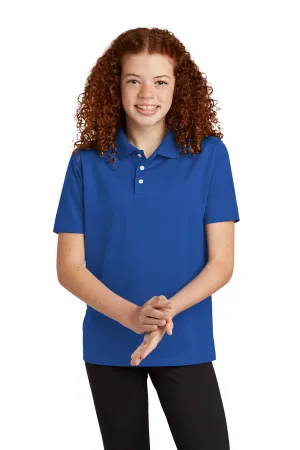 Sport-Tek Youth Moisture Wicking Micropique Short Sleeve Polo Shirt - True Royal Blue