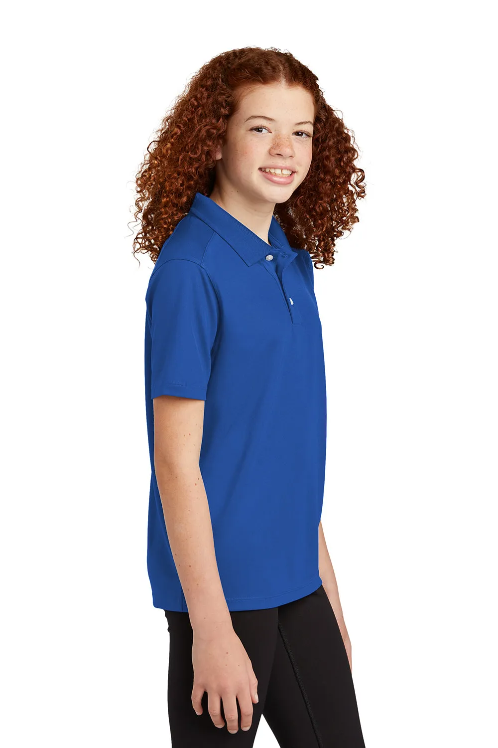 Sport-Tek Youth Moisture Wicking Micropique Short Sleeve Polo Shirt - True Royal Blue