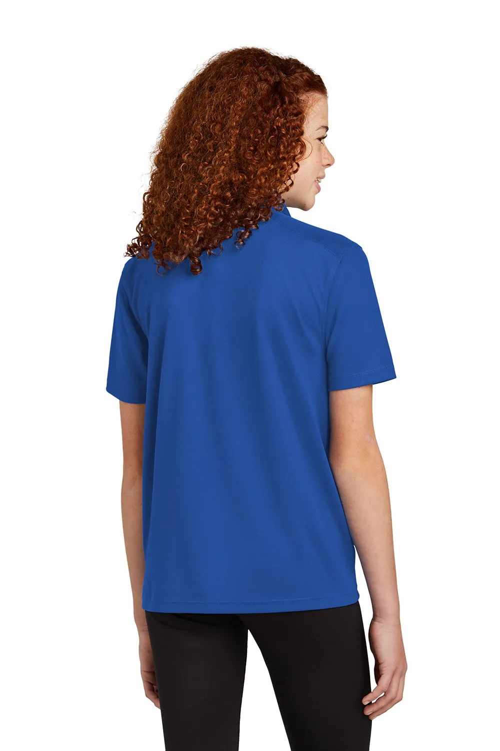 Sport-Tek Youth Moisture Wicking Micropique Short Sleeve Polo Shirt - True Royal Blue