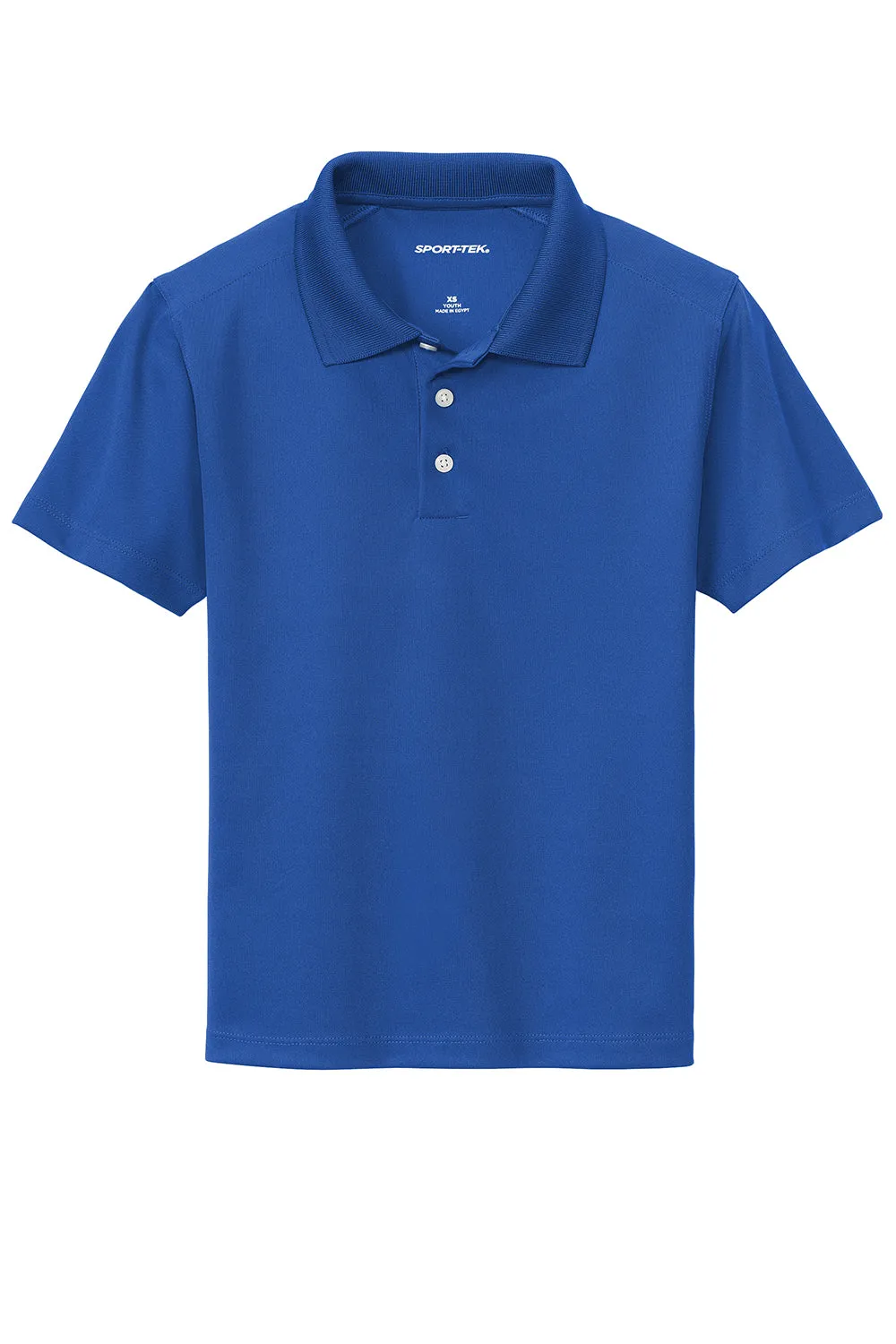 Sport-Tek Youth Moisture Wicking Micropique Short Sleeve Polo Shirt - True Royal Blue