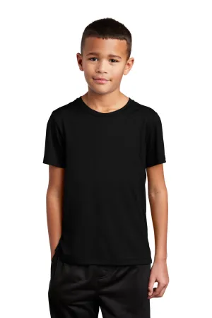 Sport-Tek Youth Moisture Wicking Short Sleeve Crewneck T-Shirt - Black