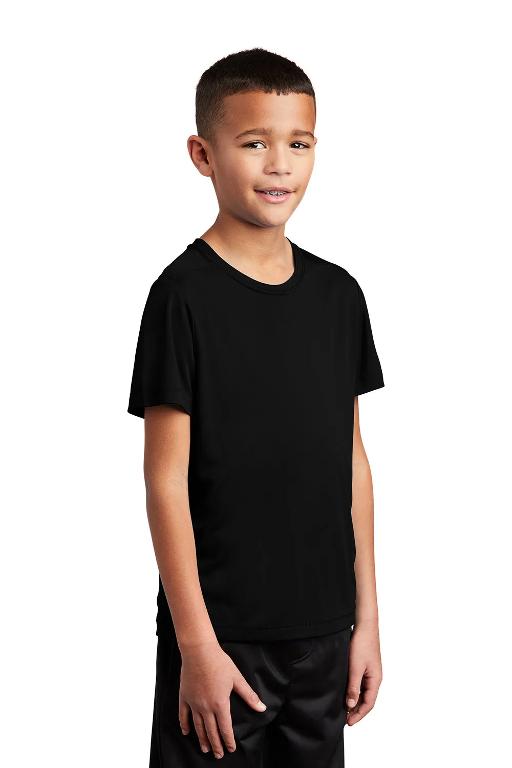 Sport-Tek Youth Moisture Wicking Short Sleeve Crewneck T-Shirt - Black