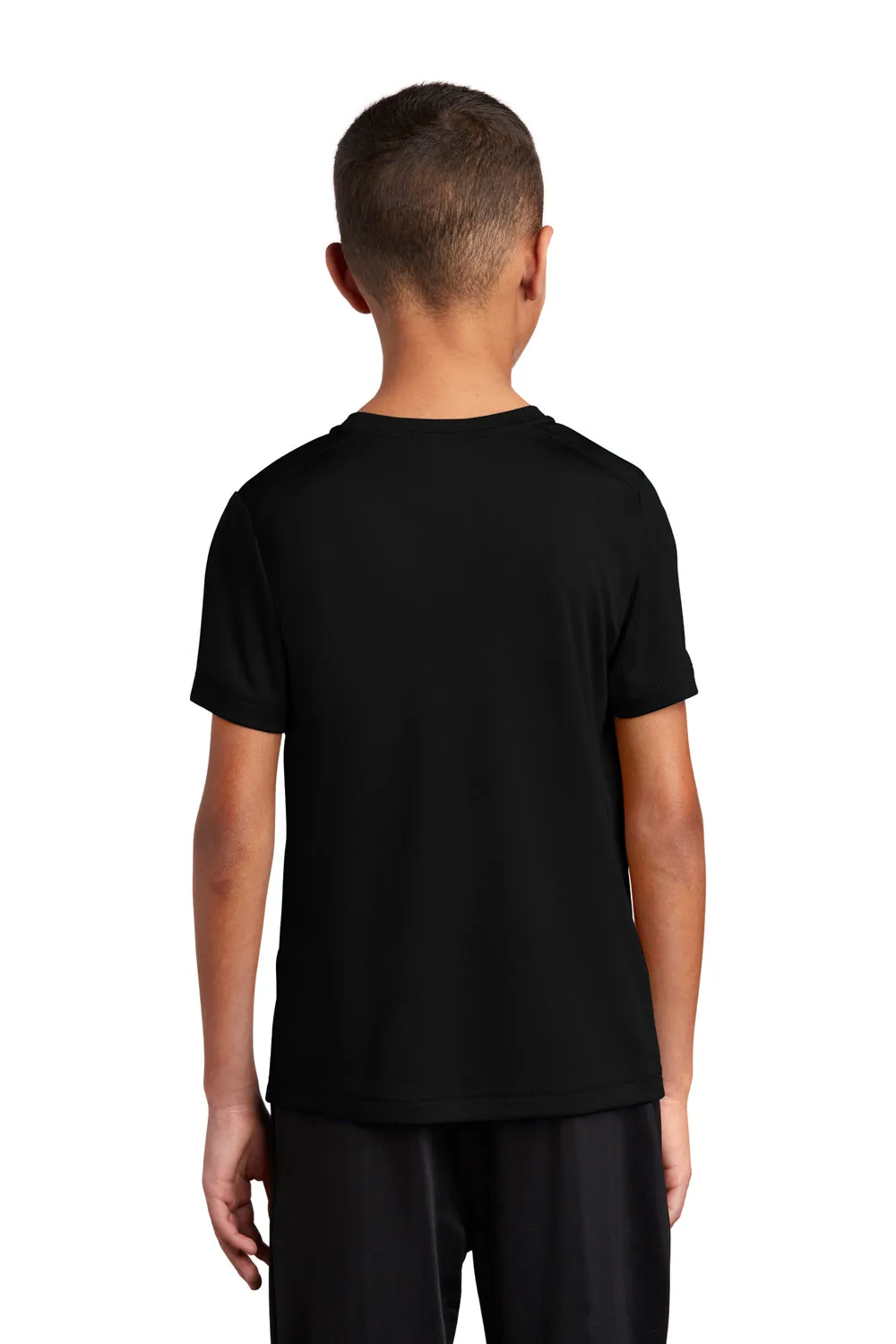 Sport-Tek Youth Moisture Wicking Short Sleeve Crewneck T-Shirt - Black