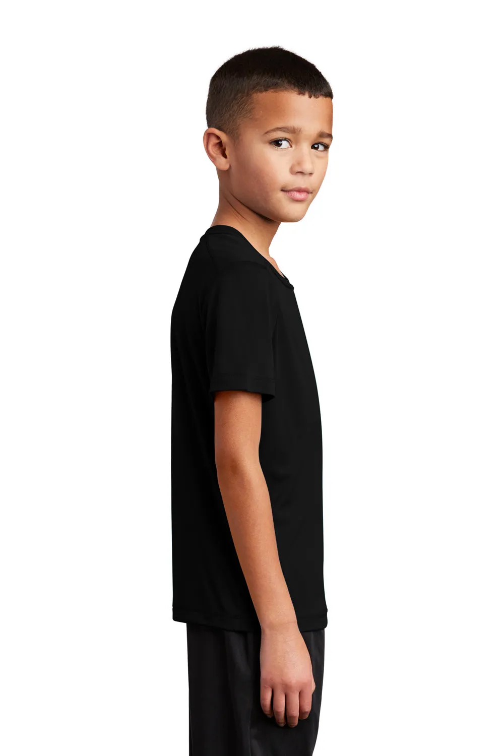 Sport-Tek Youth Moisture Wicking Short Sleeve Crewneck T-Shirt - Black