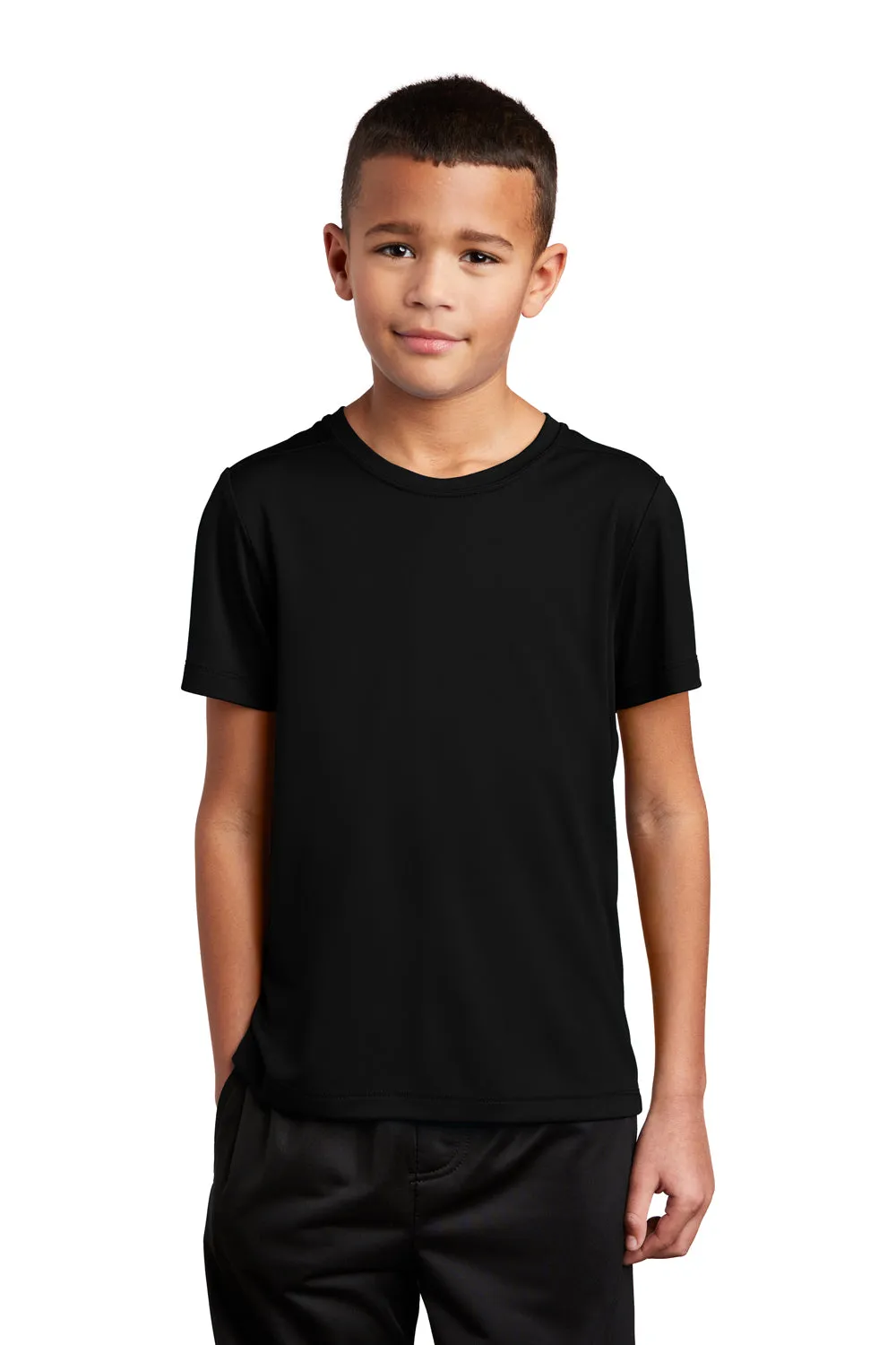 Sport-Tek Youth Moisture Wicking Short Sleeve Crewneck T-Shirt - Black
