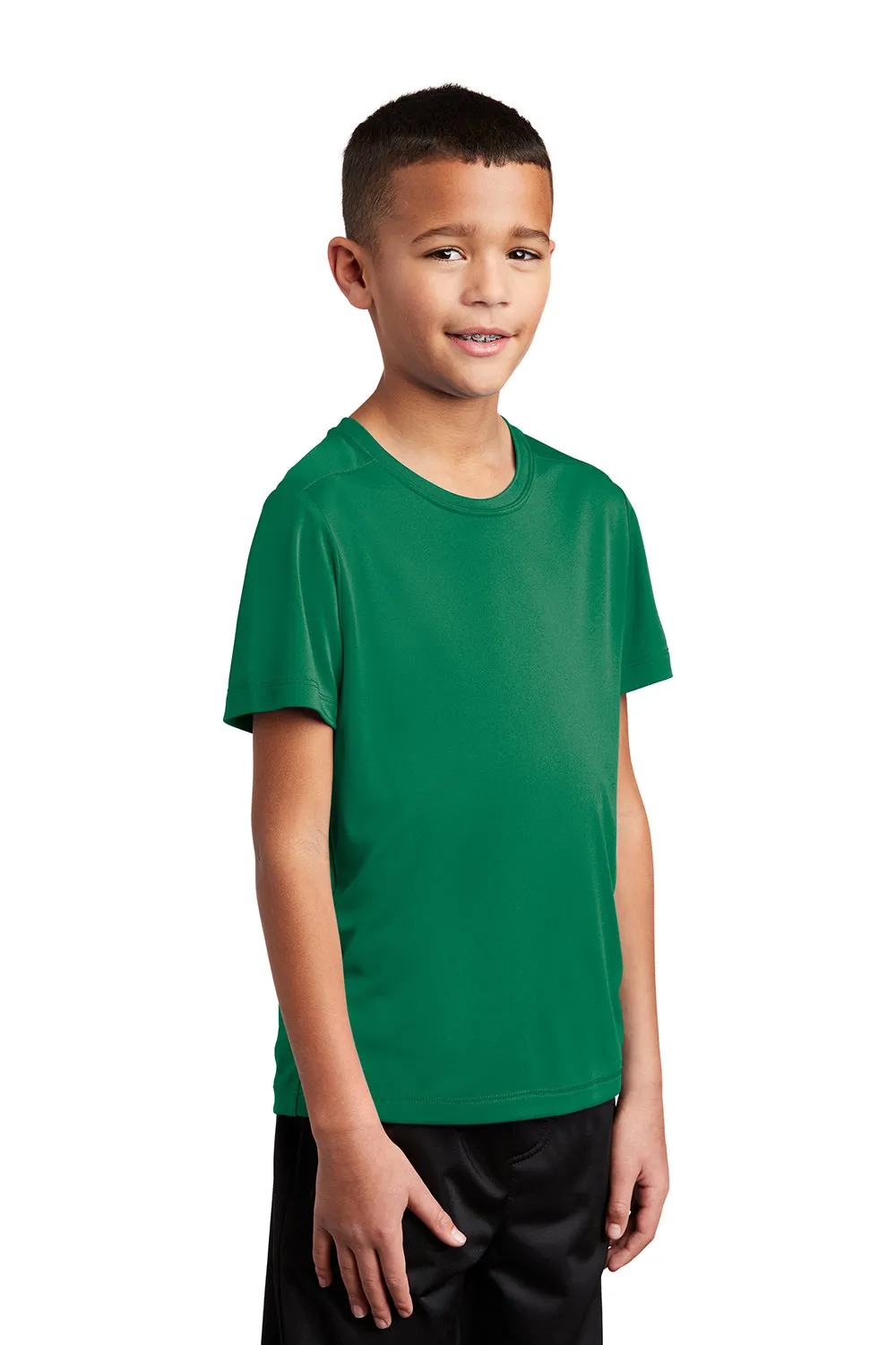 Sport-Tek Youth Moisture Wicking Short Sleeve Crewneck T-Shirt - Kelly Green - Closeout