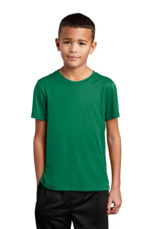 Sport-Tek Youth Moisture Wicking Short Sleeve Crewneck T-Shirt - Kelly Green - Closeout