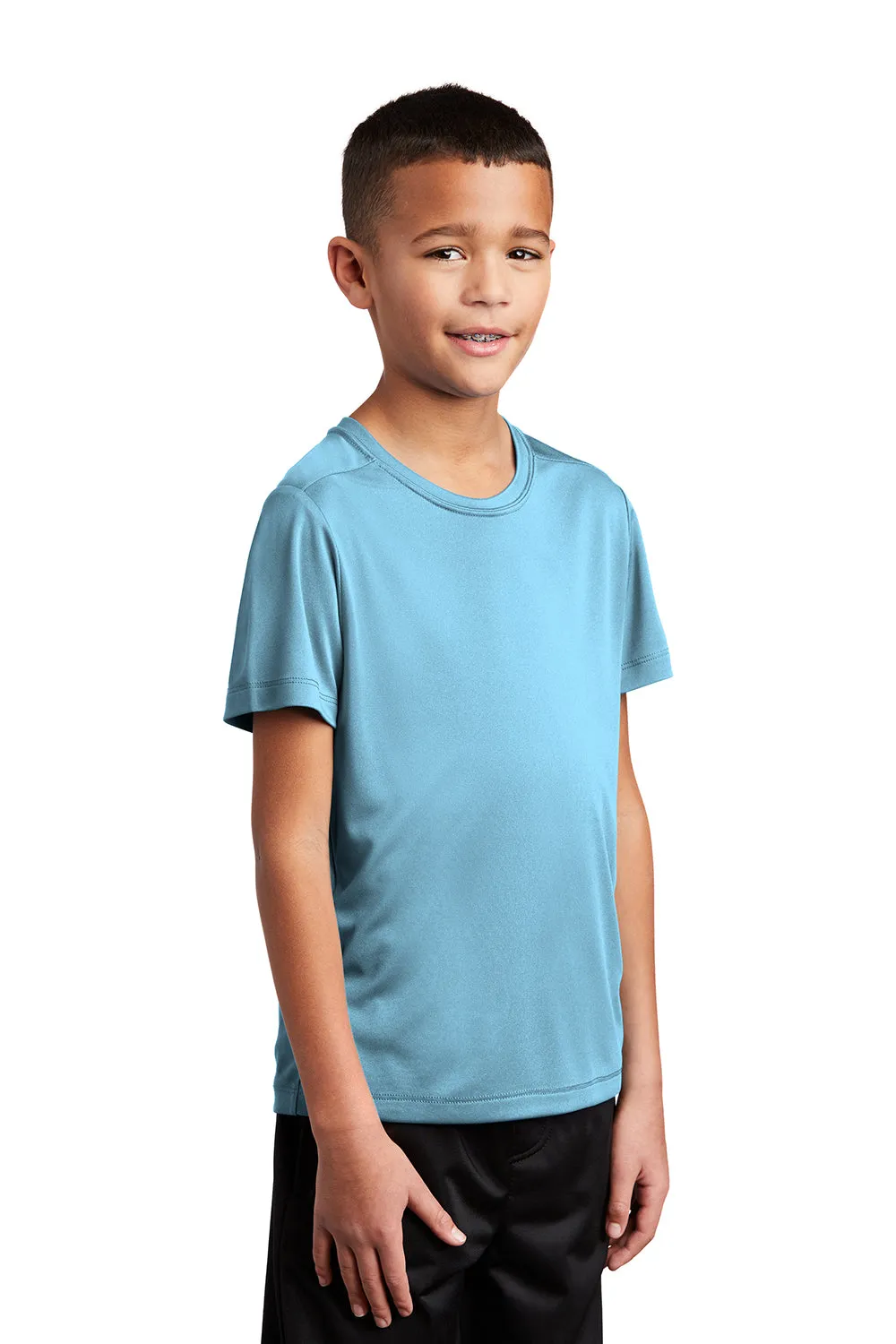 Sport-Tek Youth Moisture Wicking Short Sleeve Crewneck T-Shirt - Light Blue