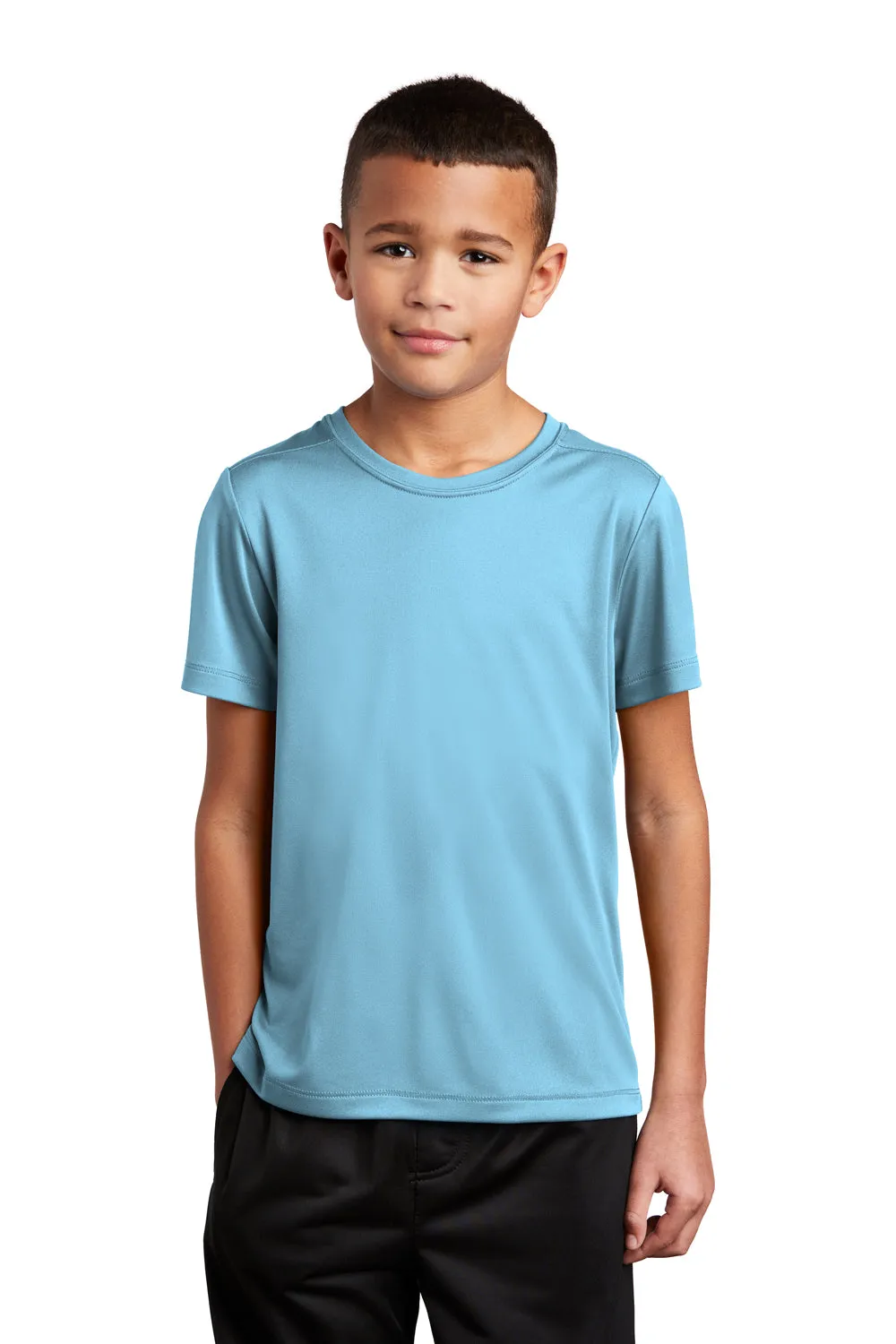 Sport-Tek Youth Moisture Wicking Short Sleeve Crewneck T-Shirt - Light Blue