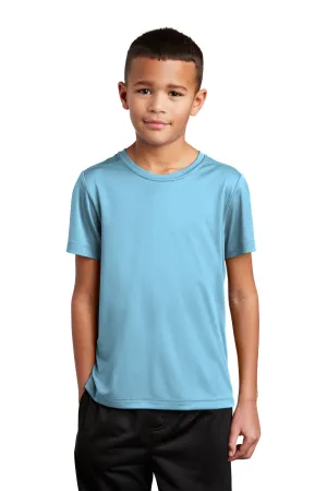 Sport-Tek Youth Moisture Wicking Short Sleeve Crewneck T-Shirt - Light Blue