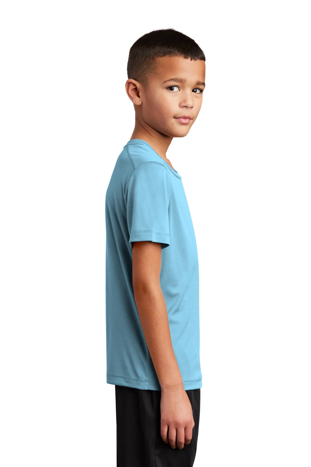 Sport-Tek Youth Moisture Wicking Short Sleeve Crewneck T-Shirt - Light Blue