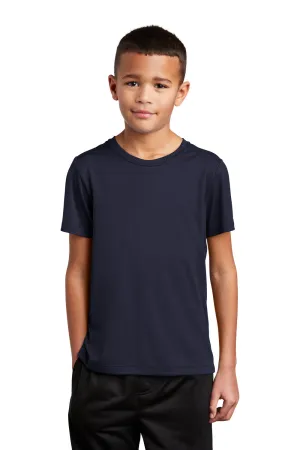 Sport-Tek Youth Moisture Wicking Short Sleeve Crewneck T-Shirt - True Navy Blue
