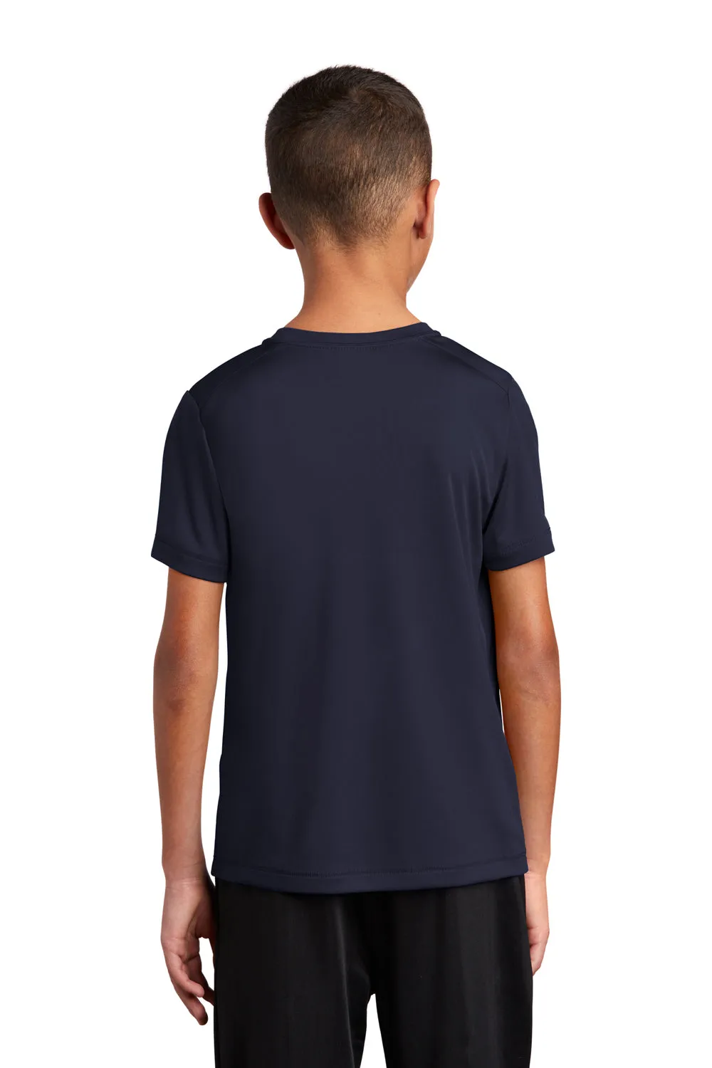 Sport-Tek Youth Moisture Wicking Short Sleeve Crewneck T-Shirt - True Navy Blue