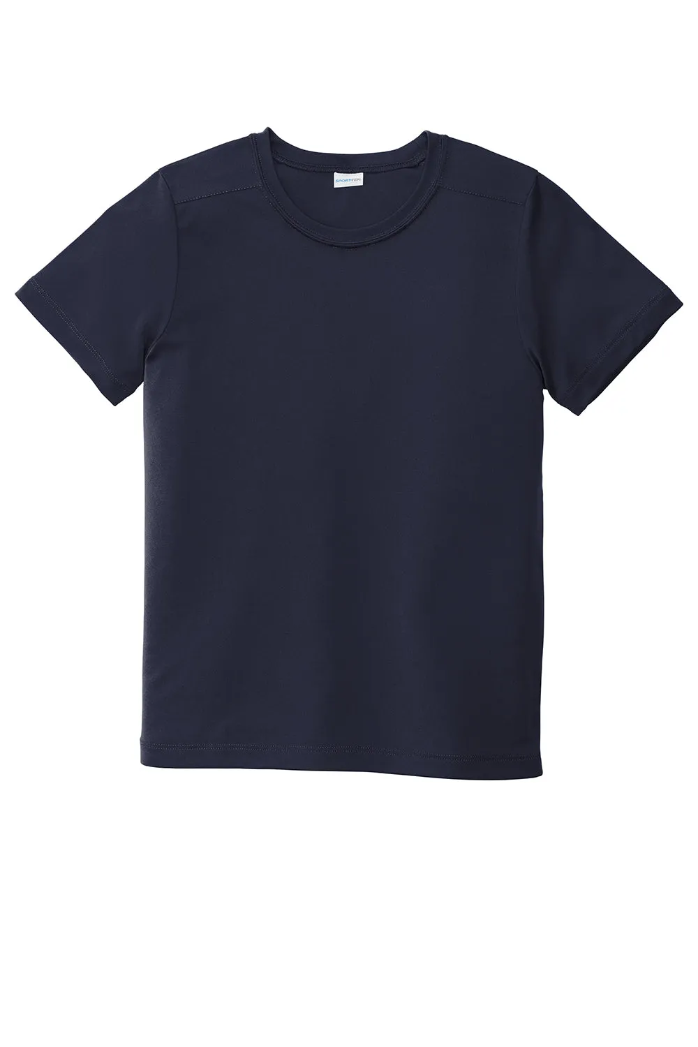Sport-Tek Youth Moisture Wicking Short Sleeve Crewneck T-Shirt - True Navy Blue
