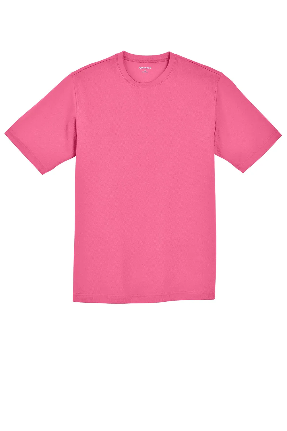 Sport-Tek Youth RacerMesh Moisture Wicking Short Sleeve Crewneck T-Shirt - Bright Pink - Closeout