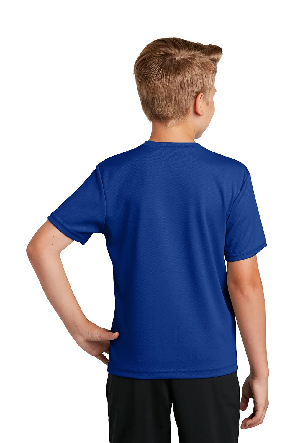 Sport-Tek Youth RacerMesh Moisture Wicking Short Sleeve Crewneck T-Shirt - True Royal Blue