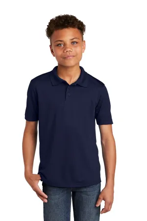 Sport-Tek Youth RacerMesh Moisture Wicking Short Sleeve Polo Shirt - True Navy Blue