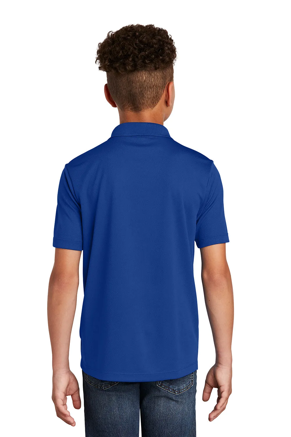 Sport-Tek Youth RacerMesh Moisture Wicking Short Sleeve Polo Shirt - True Royal Blue