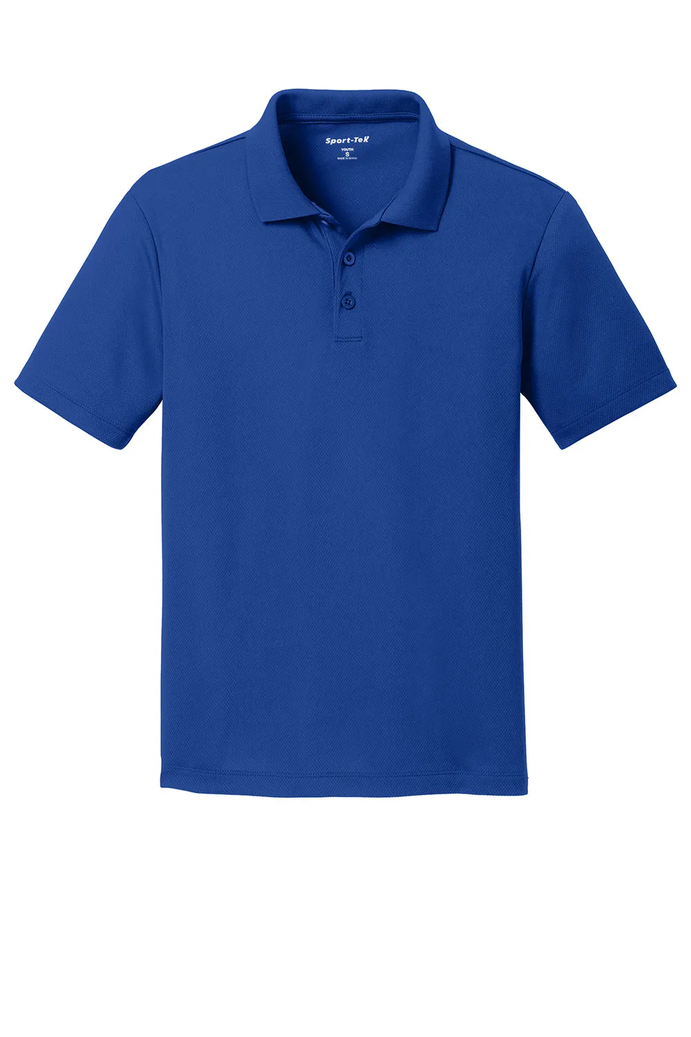 Sport-Tek Youth RacerMesh Moisture Wicking Short Sleeve Polo Shirt - True Royal Blue