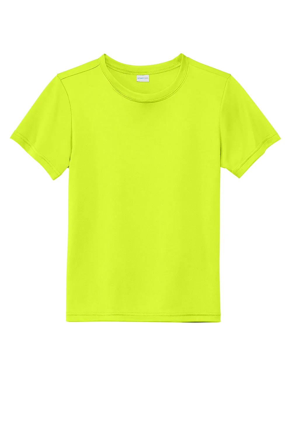 Sport-Tek Youth Re-Compete Moisture Wicking Short Sleeve Crewneck T-Shirt - Neon Yellow