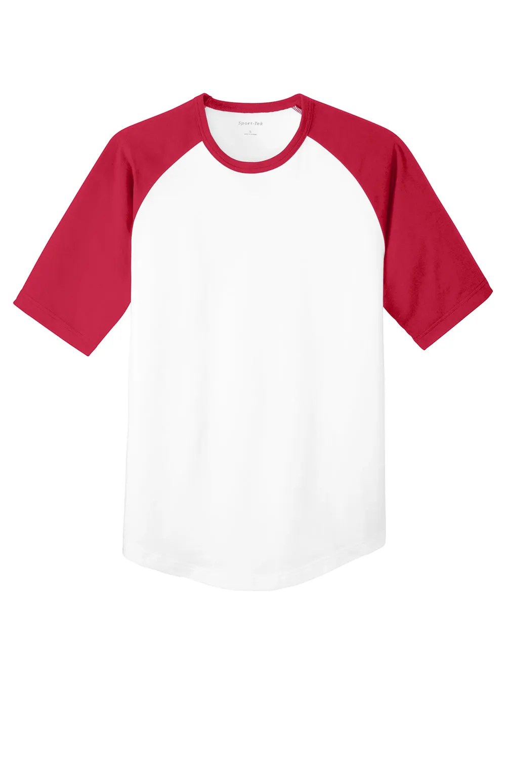 Sport-Tek Youth Short Sleeve Crewneck T-Shirt - White/Red